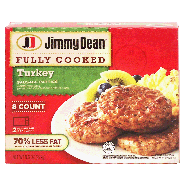 Jimmy Dean  turkey sausage patties, 8-count, fully cooked 9.6oz