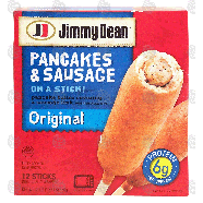 Jimmy Dean Original pancakes & sausage, on a stick!, 12 sticks 30-oz