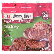 Jimmy Dean Heat 'n Serve turkey sausage patties, 26 patties 23.9-oz