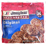 Jimmy Dean Heat 'n Serve original sausage patties made with por23.9-oz