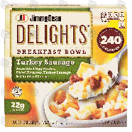 Jimmy Dean Delights turkey sausage breakfast bowl; scrambled egg w7-oz