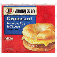 Jimmy Dean  croissant sandwiches, sausage egg & cheese, 4-count 18-oz