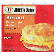 Jimmy Dean  biscuit sandwiches, bacon, egg & cheese on a biscui14.4-oz