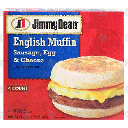 Jimmy Dean  english muffin sandwiches, sausage, egg & cheese, 418.4-oz