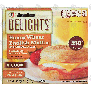 Jimmy Dean Delights honey wheat english muffin, canadian bacon, e18-oz