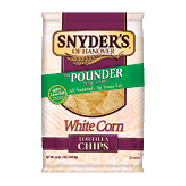 Snyder's Of Hanover Tortilla Chips White Corn The Pounder 16oz