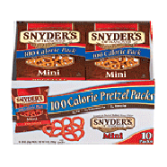 Snyder's Of Hanover 100 Calorie Pack mini pretzels, 10 on-the-go  9.2oz