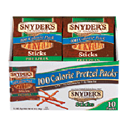 Snyder's Of Hanover 100 Calorie Packs pretzel sticks, 10 on-the-g 9.2oz