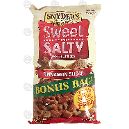 Snyder's Of Hanover Sweet and Salty cinnamon sugar, flavored sourd12oz
