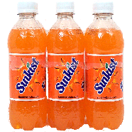 Sunkist  orange soda, 6-pack 1/2 liter bottles 3L