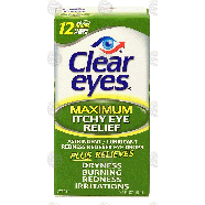 Clear Eyes  maximum itchy eye relief, astringent / lubricant r 0.5fl oz
