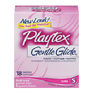 Playtex Gentle Glide 360 plastic tampons, super absorbency, fresh  18ct