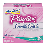 Playtex Gentle Glide tampons, super plus, deodorant, plastic appli 36ct