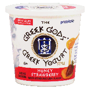 The Greek Gods  honey strawberry greek yogurt, probiotic 24oz