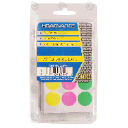 HQ Advance  all purpose labels, 3/4in round, neon color, self-sti 300ct