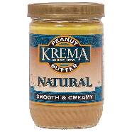 Krema Company  natural smooth & creamy peanut butter 16oz