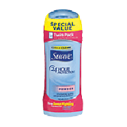 Suave Anti-Perspirant/Deodorant Powder Invisible Solid Twin Pk 2.6 2ct
