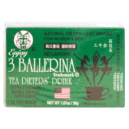 3 Ballerina  tea dieter's drink, extra strength herbal dietary s1.27oz