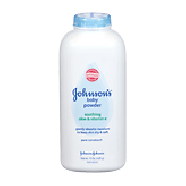 Johnson & Johnson's  baby powder with aloe & vitamin e 15oz