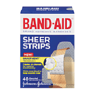 Johnson & Johnson Band-Aid comfort sheer; sheer assorted size band 40ct