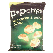 popchips  popped chip snack, sour cream & onion potato 3.5oz