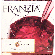 Franzia Vintner Select merlot wine of California, 12.5% alc. by vol.5L