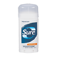 Sure  anti-perspirant & deodorant, original solid, regular scent  2.7oz