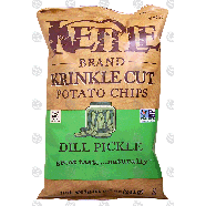 Kettle Chips Krinkle Cut dill pickle potato crisps  8.5oz