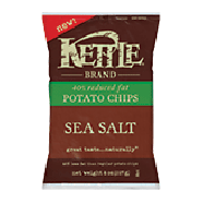 Kettle Chips  sea salt potato chips, 40% less fat  8oz