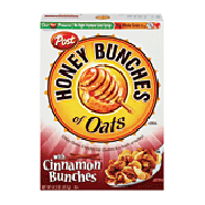 Post Honey Bunches of Oats with Cinnamon Bunches; crispy flakes,14.5oz