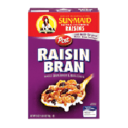 Post Raisin Bran whole grain wheat & bran cereal with raisins 25oz