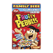 Post Fruity Pebbles fruit flavored rice cereal, sweetened 15oz