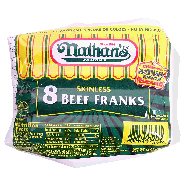 Nathan's Famous skinless beef franks, 8-count 14oz