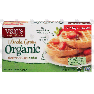 Van's Simply Delicious whole grain organic waffles, totally origin8-oz