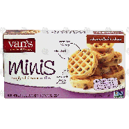 Van's Simply Delicious minis; simply wholesome waffles chocolate c8-oz