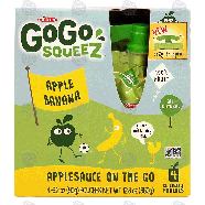 Go Go Squeez  apple banana applesauce, 4-pouches 12.8oz