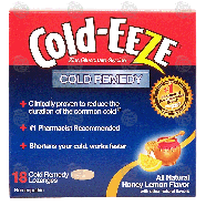 Cold-Eeze Cold Remedy cold remedy lozenges, all natural honey lemo 18ct
