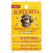 Burt's Bees  beeswax lip balm with vitamin e & peppermint, 100% nat 2pk