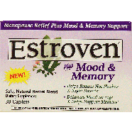 Estroven  menopause relief plus mood & memory support natural herb 30ct