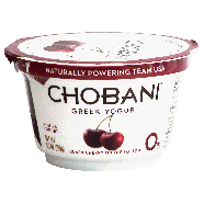 Chobani Greek Yogurt non-fat yogurt, black cherry on the bottom 5.3oz