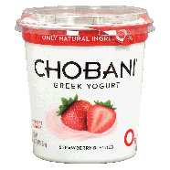 Chobani Greek Yogurt non-fat greek yogurt, strawberry blended 32oz