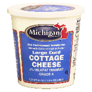 Michigan  large curd cottage cheese, 4% milkfat minimum grade a 24oz