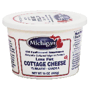Michigan  low fat cottage cheese, 1% milkfat, grade a 15oz