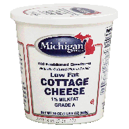 Michigan  low fat cottage cheese 1% milkfat, grade A 24oz