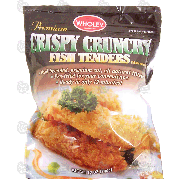 Wholey  crispy crunchy fish tenders, made with swai, pre-fried 12oz