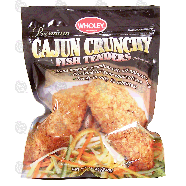Wholey  cajun crunchy fish tenders, made with swai, pre-fried 12oz