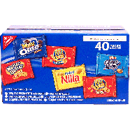 Nabisco  variety pack; mini oreo, nutter butter bites, ritz bits, 40oz