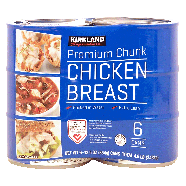 Kirkland Signature  chicken breast, premium chunk, 12.5-oz., cans 6pk