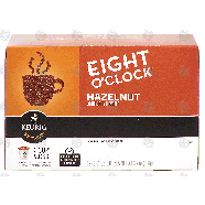 Keurig Eight O'Clock hazelnut, medium roast coffee, 12 k-cup pac3.7-oz