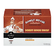 Keurig Donut House light roast coffee, decaffeinated, 12 K-cups 4.8-oz
